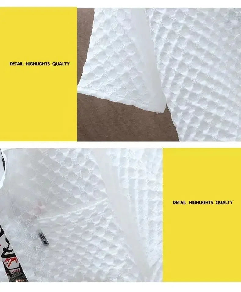 Conjunto de camisa e shorts xadrez xadrez xadrez de manga curta masculino, casual roupas oversize, coreano, luxo, alta qualidade, 2 peças