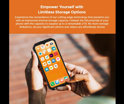 Estreia mundial doogee v max plus telefone robusto 22000mah 36gb (16 +20) 512gb 200mp câmera telefone 6.58 "120hz dimensão 7050 android14