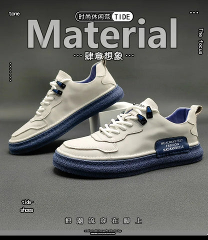 2025 novos tênis masculinos marca de couro sapatos casuais tendência sapatos para homens conforto apartamentos designer sapatos masculinos zapatillas hombre