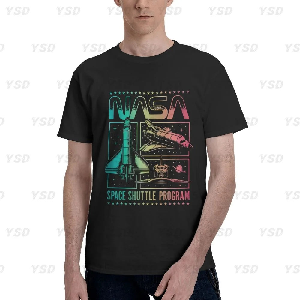 Camiseta esportiva masculina Nasa Space, aconchegante, camiseta grande