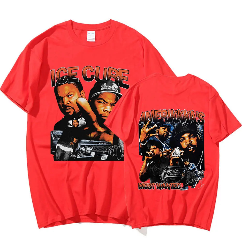 90s rapper cubo de gelo amerikkka mais queria camiseta masculina moda vintage harajuku t camisa 100% algodão casual camiseta oversized