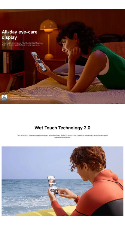 【Marca +】Redmi 15 Versão Global Smartphone 6,9" 50MP 7000mAh bateria 33W carregamento rápido IP64 Snapdragon ®   685 Plataforma Móvel