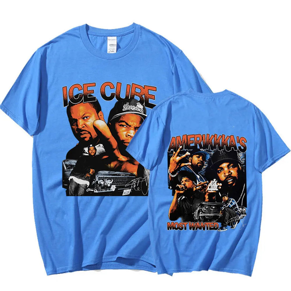 90s rapper cubo de gelo amerikkka mais queria camiseta masculina moda vintage harajuku t camisa 100% algodão casual camiseta oversized