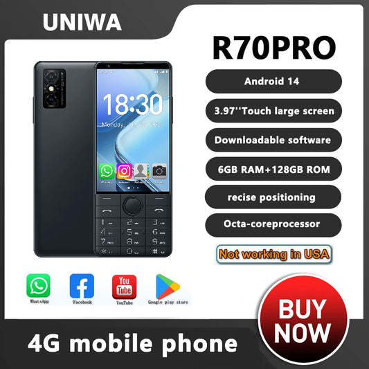 Smartphone 4G DOOV R70 pro Google Celular 4 "IPS 6GB + 128GB Android14 16mp 2600mAh Whatsapp Celular 5.0 2 comentários