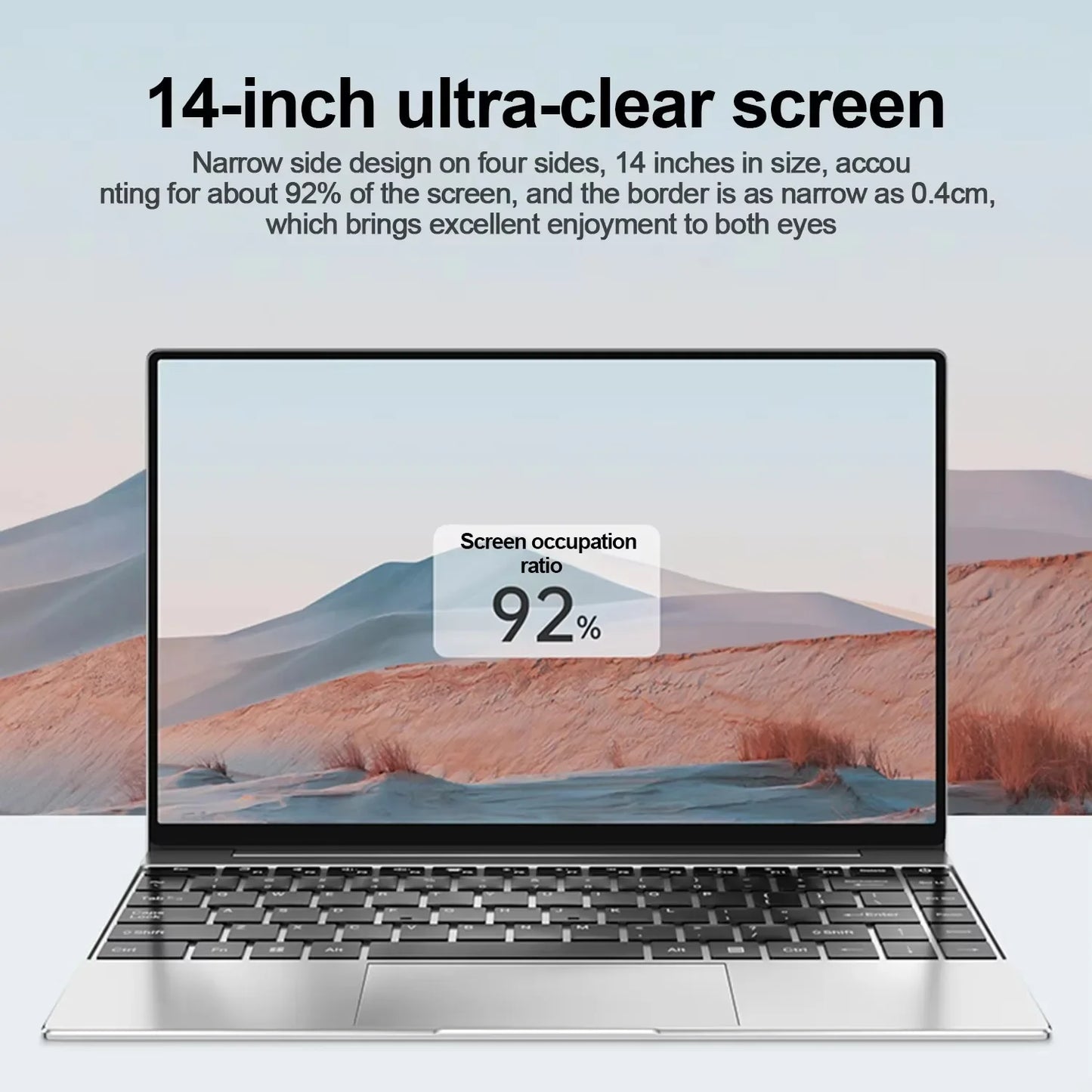 Ultra fino portátil 14.1 "16gb ram 2tb ssd intel n3700 notebook windows 11 pro 1920*1080 display escritório estudo computador pc