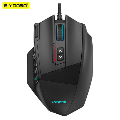 E-YOOSO X-39 USB Wired RGB Gaming Mouse 24000 DPI SG8960 19 botões mouse óptico de jogo programável para computador PC laptop