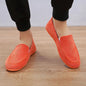 Mocassins de lona tamanho grande masculino, tênis planos simples, sapatos casuais masculinos, sapatos de caminhada, vintage, baratos