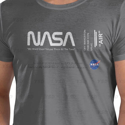 Camiseta esportiva masculina Nasa Space, aconchegante, camiseta grande