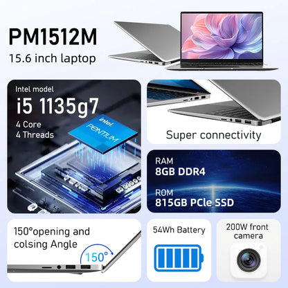 Markut portátil 15.6 Polegada notebook portátil com cpu intel I7-1165G7 ips 32gb 2t ssd 1920*1080 fhd display portátil-teclado alemão