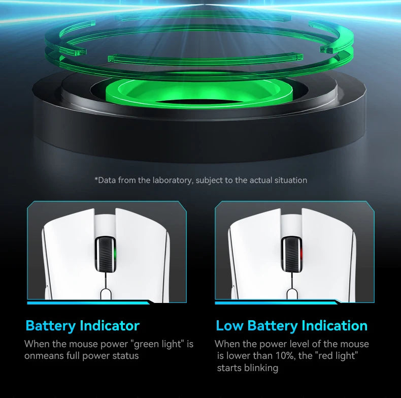 Mouse sem fio Attack Shark R1 18000dpi, 1000 Hz PAW3311, conexão Bluetooth tri-mode, mouse macro para jogos