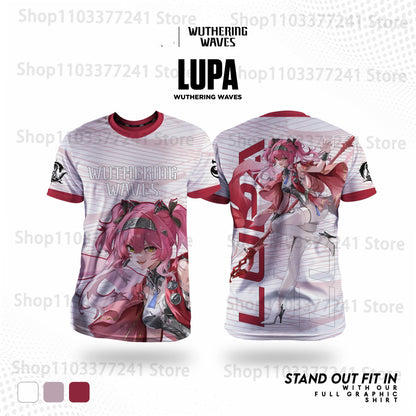 Jogo Wuthering Waves Role Playing Camisetas 3D Phrolova Impressão Unissex Anime Camisetas Homens/Mulheres Manga Curta O-pescoço Camiseta Criança Y2k Tops