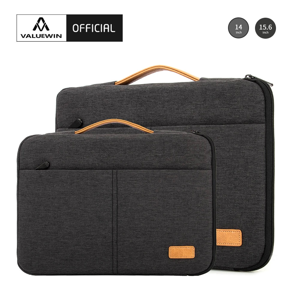 Bolsa para laptop 14 15.6 polegadas, bolsa para notebook para macbook hp dell acer, pasta de computador à prova de choque, capa de viagem para homens de negócios