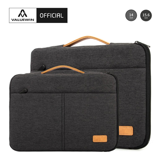 Bolsa para laptop 14 15.6 polegadas, bolsa para notebook para macbook hp dell acer, pasta de computador à prova de choque, capa de viagem para homens de negócios
