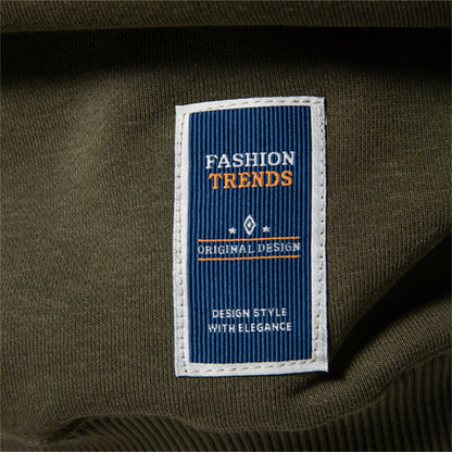 AIOPESON Moletom masculino de mistura de algodão com gola redonda e cor sólida pulôver esportivo casual para homens