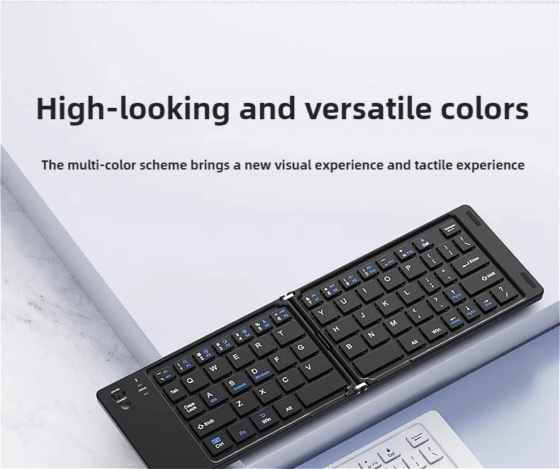 Mingcvol mini teclado sem fio dobrável fino portátil bluetoo threchargeable teclado dobrável para xiaomi ios windows android