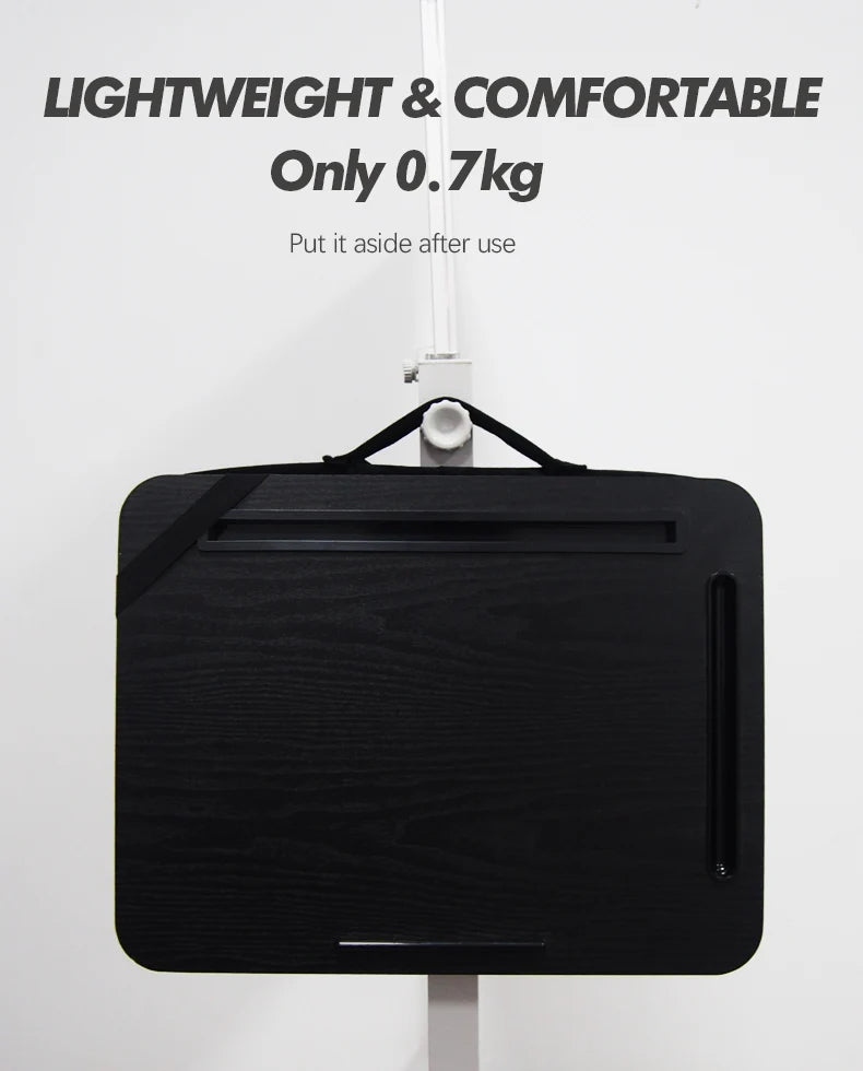 Laptop Desk portátil com slot para iPad portátil, pessoa preguiçosa, slot para telefone, adequado para cama, sofá, carro