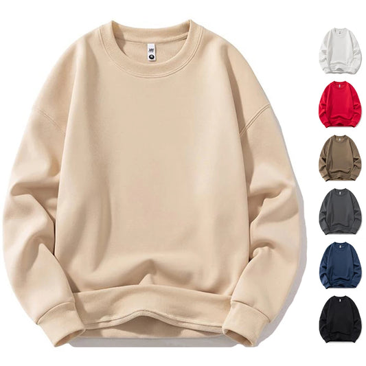 Inverno pesado velo moletom com capuz unisex luxo grosso tripulação pescoço moletom masculino camisa de suor para homem moletons masculinos