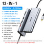 Mokan usb c hub tipo c 4k @ 60hz hdmi hub, vga 3usb 3.1 10gbps pd rj45 sd/tf docking station para macbook air pro acessórios para portátil