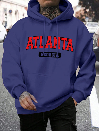 Atlanta feorgia atlanta feorgia impressão moletom masculino harajuku casual com capuz moda solta hoodie vintage velo topos