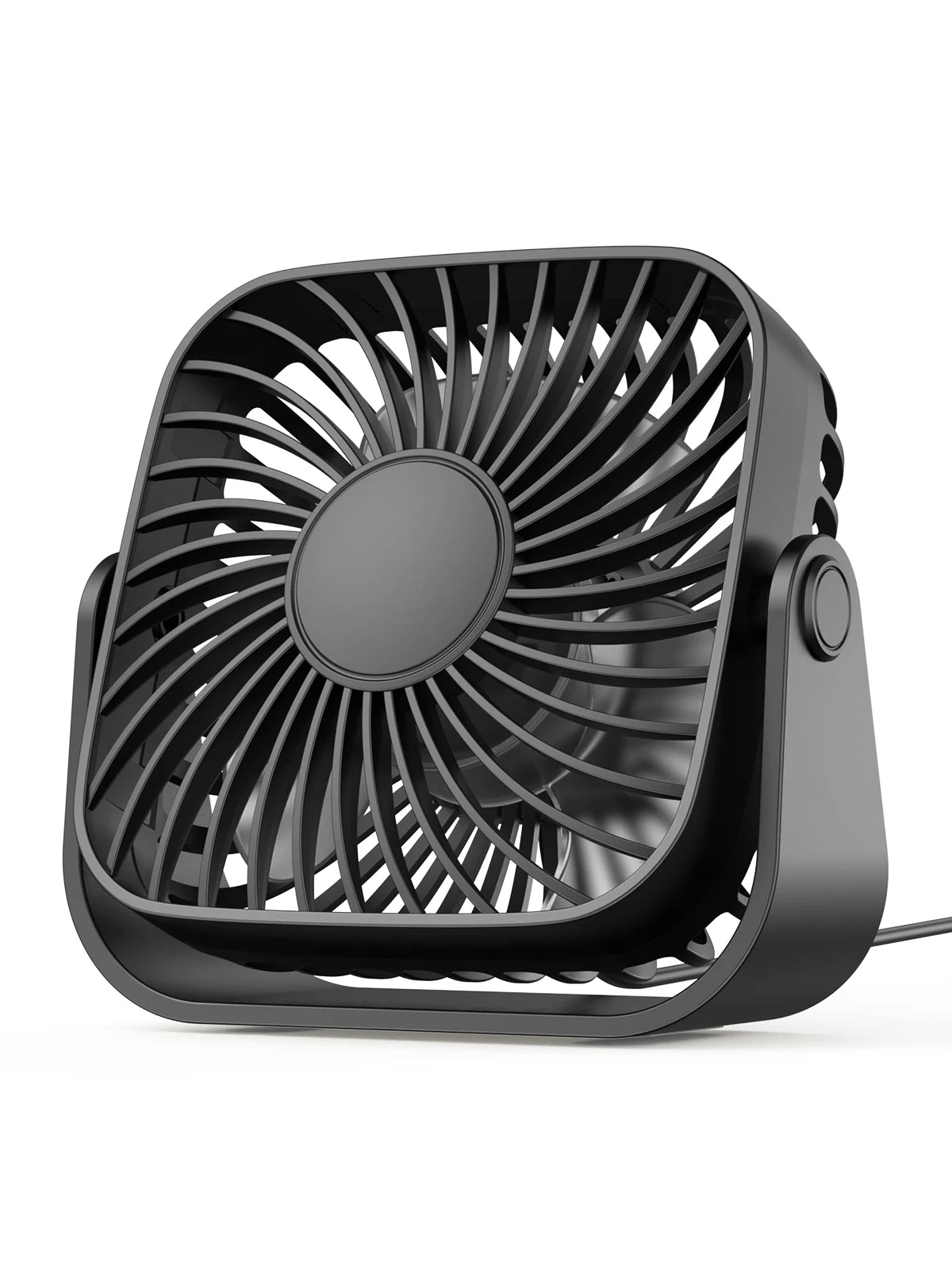 TOPK 4 Polegadas USB Mini Ventilador Portátil para Acampamento, Ventilador Pessoal de Mesa Silencioso de 3 Velocidades, 360 ° Ajuste de ventiladores de pé para sala de casa