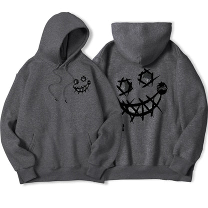 Por favor, sorriso, ok padrões interessantes moletom masculino harajuku moda com capuz quente casual hoodies outono oversize topos