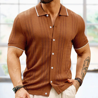 Conjunto de duas peças de seda gelo masculino manga curta, terno casual de negócios, roupa masculina, ginástica, alta qualidade, verão