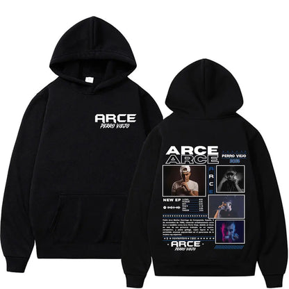 Rapper arce perro viejo álbum tour 2025 capa hoodies masculino vintage hip hop pop música moletom unisex conforto moletom com capuz streetwear
