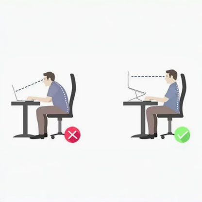 Suporte para laptop - dobrável e ajustável, 10 configurações de altura, base compacta de alta qualidade, mesa de escritório, etc.