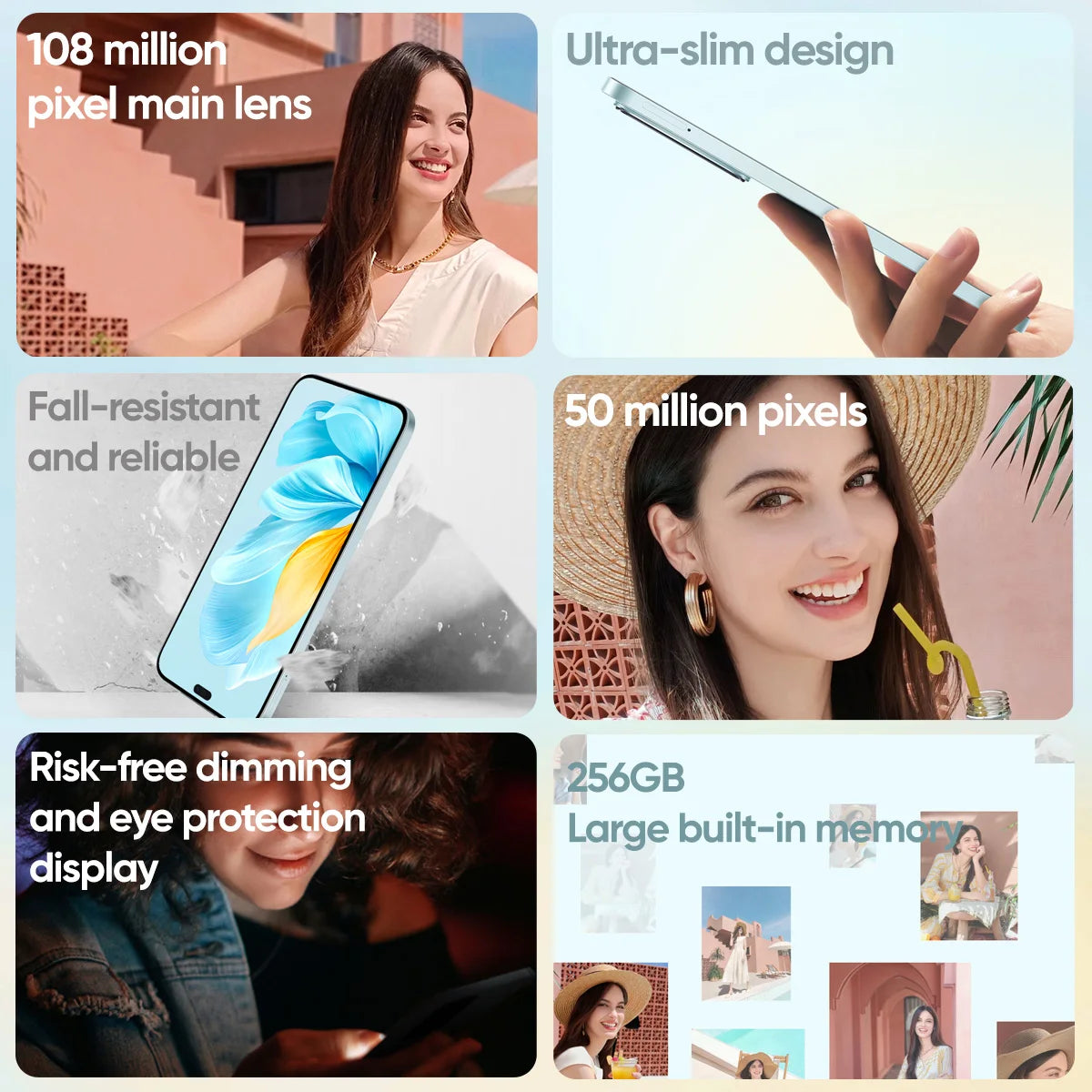 Versão global honor 200 lite 5g smartphone Mediatek dimensão 6080 6.7 "90hz display amoled 108mp câmera principal 4500mah bateria