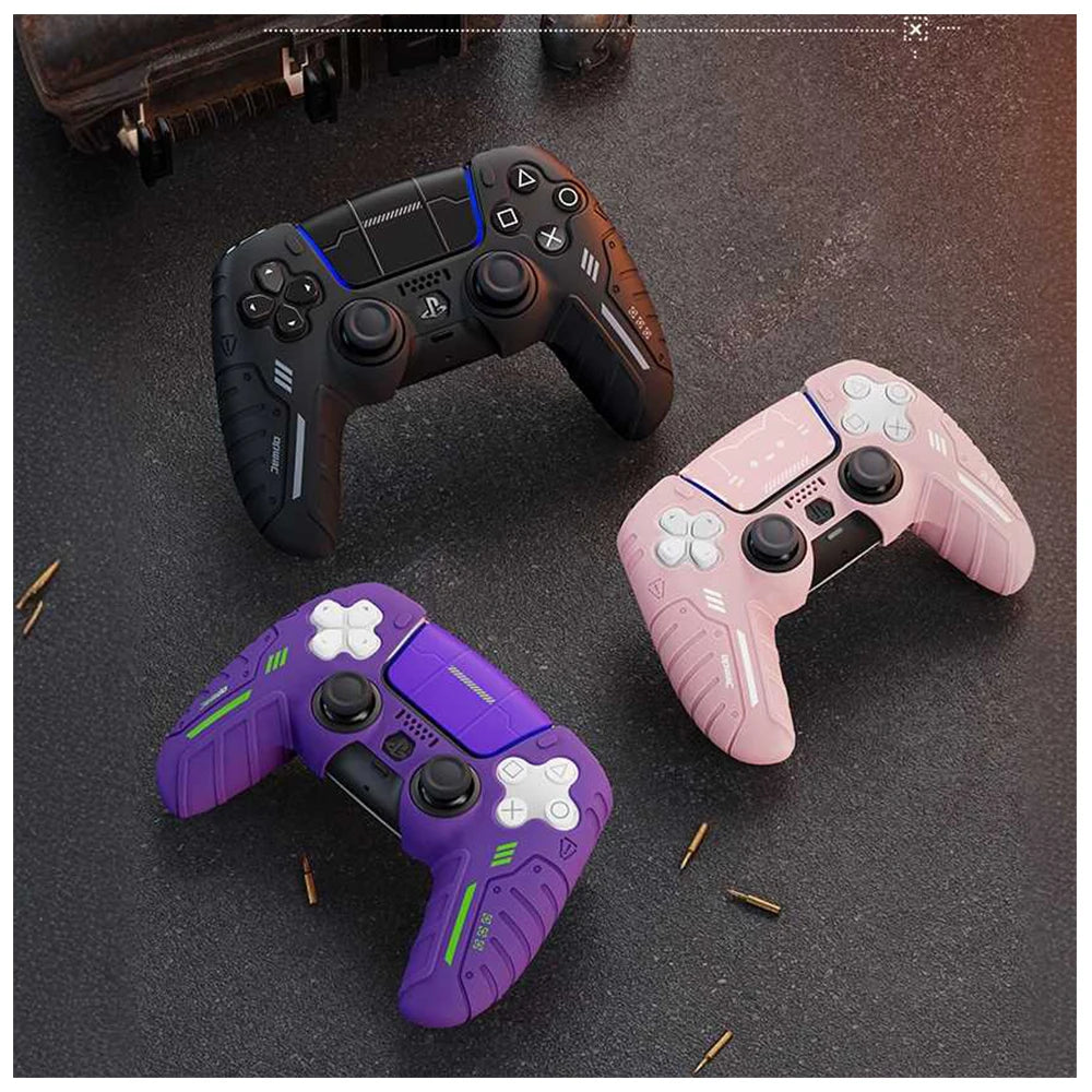 Capa protetora de silicone antiderrapante para controle de ps5, capa protetora à prova de poeira, adequada para controle de ps5