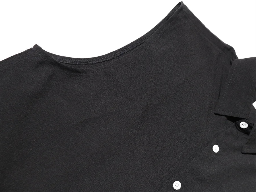 Novo verão 2 peças casual todos os dias lapela shorts conjunto havaiano cor sólida sem mangas camisa masculina praia shorts