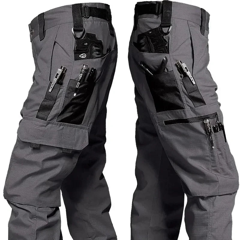 Calças táticas impermeáveis para homens, calças impermeáveis de combate, calça de bolso múltiplo, resistente ao desgaste, ao ar livre