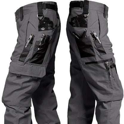 Calças táticas impermeáveis para homens, calças impermeáveis de combate, calça de bolso múltiplo, resistente ao desgaste, ao ar livre