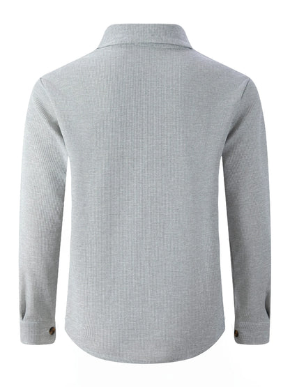 Jaqueta masculina de trabalho com verificação de waffle, jaqueta elegante com botão de lapela e calças compridas, confortável, respirável, casual, roupa de negócios, 1/2 peças