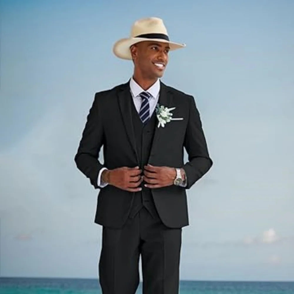 Conjunto completo de traje profissional masculino de negócios traje formal do noivo casamento padrinho traje casual terno