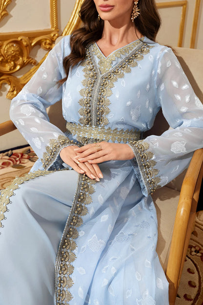 Muçulmano abayas marroquino floral maxi kaftan vestido para mulheres árabe islâmico dubai robe ramadan roupas de oração