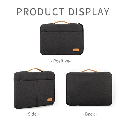 Bolsa para laptop 14 15.6 polegadas, bolsa para notebook para macbook hp dell acer, pasta de computador à prova de choque, capa de viagem para homens de negócios