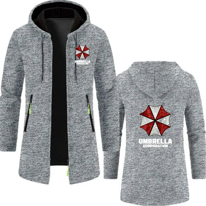 Guarda-chuva empresa 2025 moletom longo masculino primavera e outono cor sólida com zíper pulôver conforto harajuku moletom superior