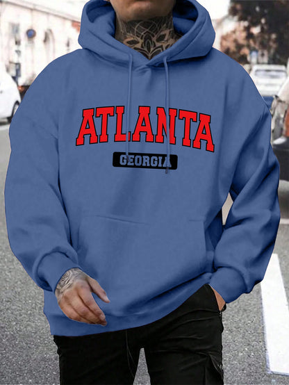 Atlanta feorgia atlanta feorgia impressão moletom masculino harajuku casual com capuz moda solta hoodie vintage velo topos