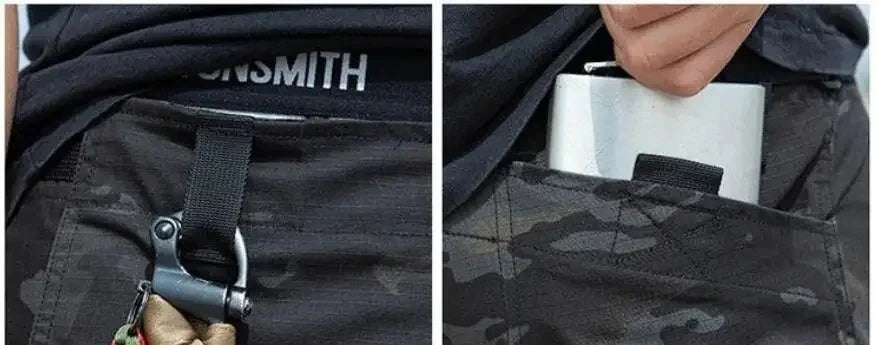 Calças táticas impermeáveis para homens, calças impermeáveis de combate, calça de bolso múltiplo, resistente ao desgaste, ao ar livre