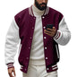 Cross-border men's autumn and winter flight jacket baseball jersey velvet loose casual stand-up jacket men
