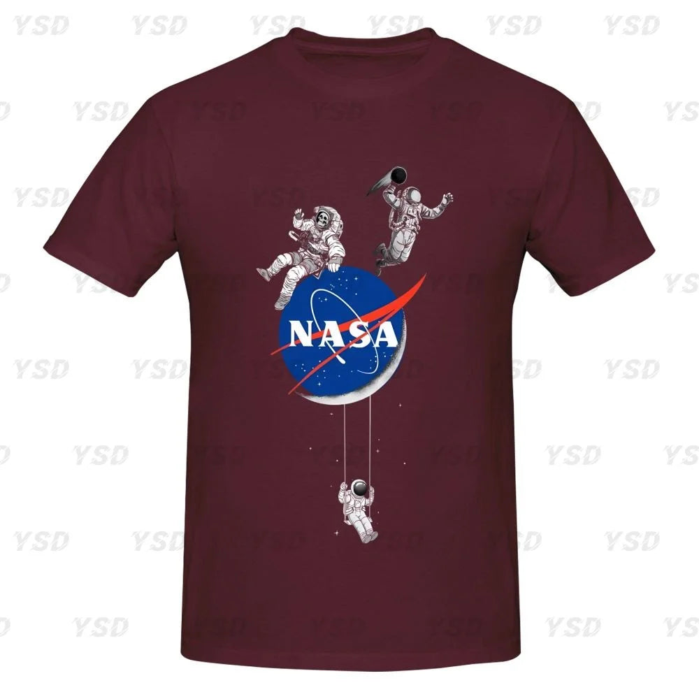 Camiseta esportiva masculina Nasa Space, aconchegante, camiseta grande