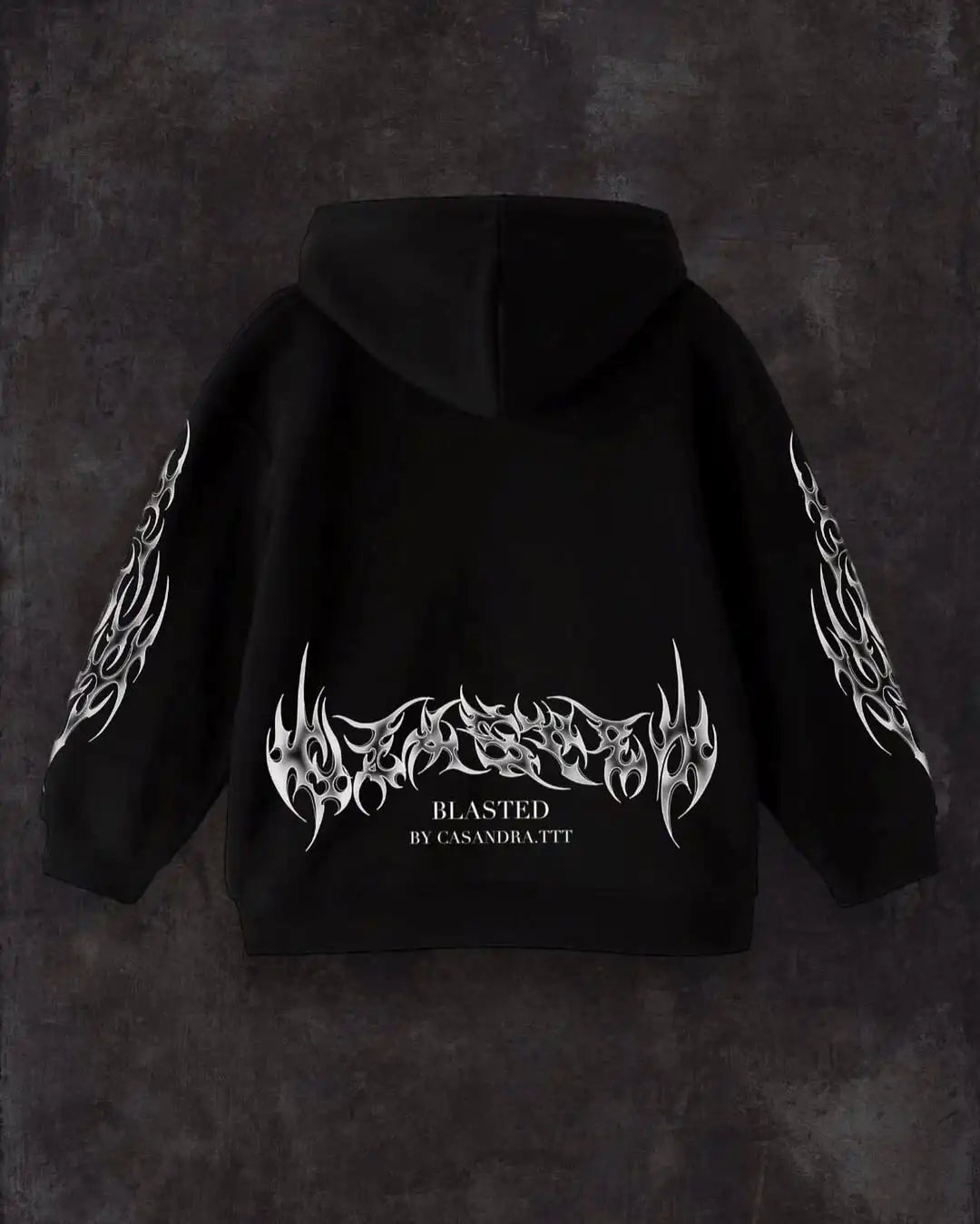 Masculino preto com capuz solto ajuste estilo rua gótico hoodie com punho impressão elegante casual urbano manga longa pulôver design na moda