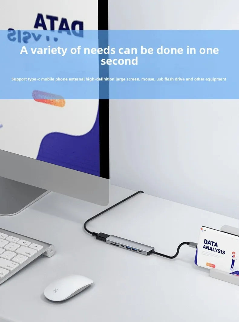 Usb 3.0 tipo-c hub para adaptador hdmi 4k 30hz sd tf cartão pd 87w divisor de carga rápida usb docking stations hub para macbook computar