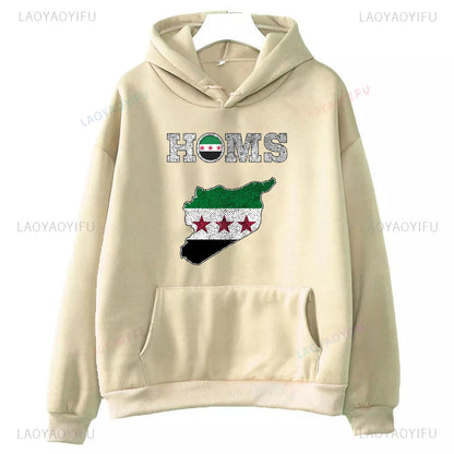 Damasco síria hoodies feminino harajuku pulôver estético outono inverno roupas pulôver moletom vintage manga longa