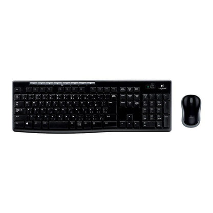 Logitech-mk270 teclado e mouse sem fio para laptop, tamanho completo, com receptor 2.4g