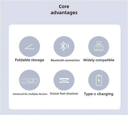Mingcvol mini teclado sem fio dobrável fino portátil bluetoo threchargeable teclado dobrável para xiaomi ios windows android