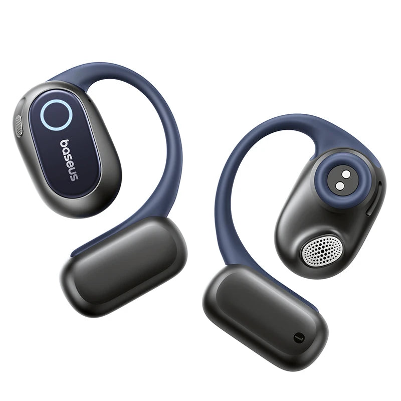 Baseus Bowie MF1/Eli 15i Fit Open-Ear Sport Fones de ouvido sem fio Bluetooth 5.4 Ganchos para os ouvidos Big Bass Sport Fones de ouvido 60 horas de reprodução