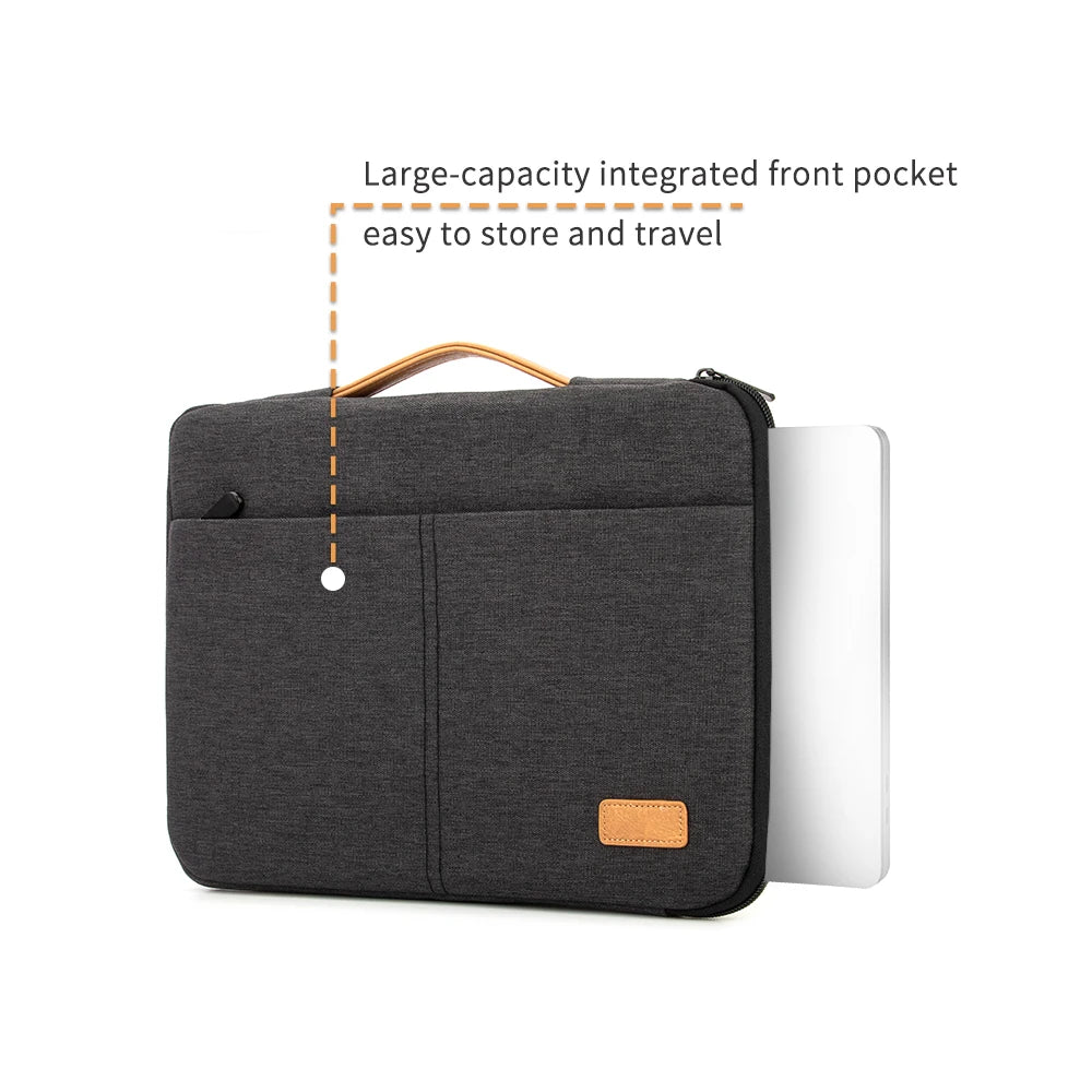 Bolsa para laptop 14 15.6 polegadas, bolsa para notebook para macbook hp dell acer, pasta de computador à prova de choque, capa de viagem para homens de negócios