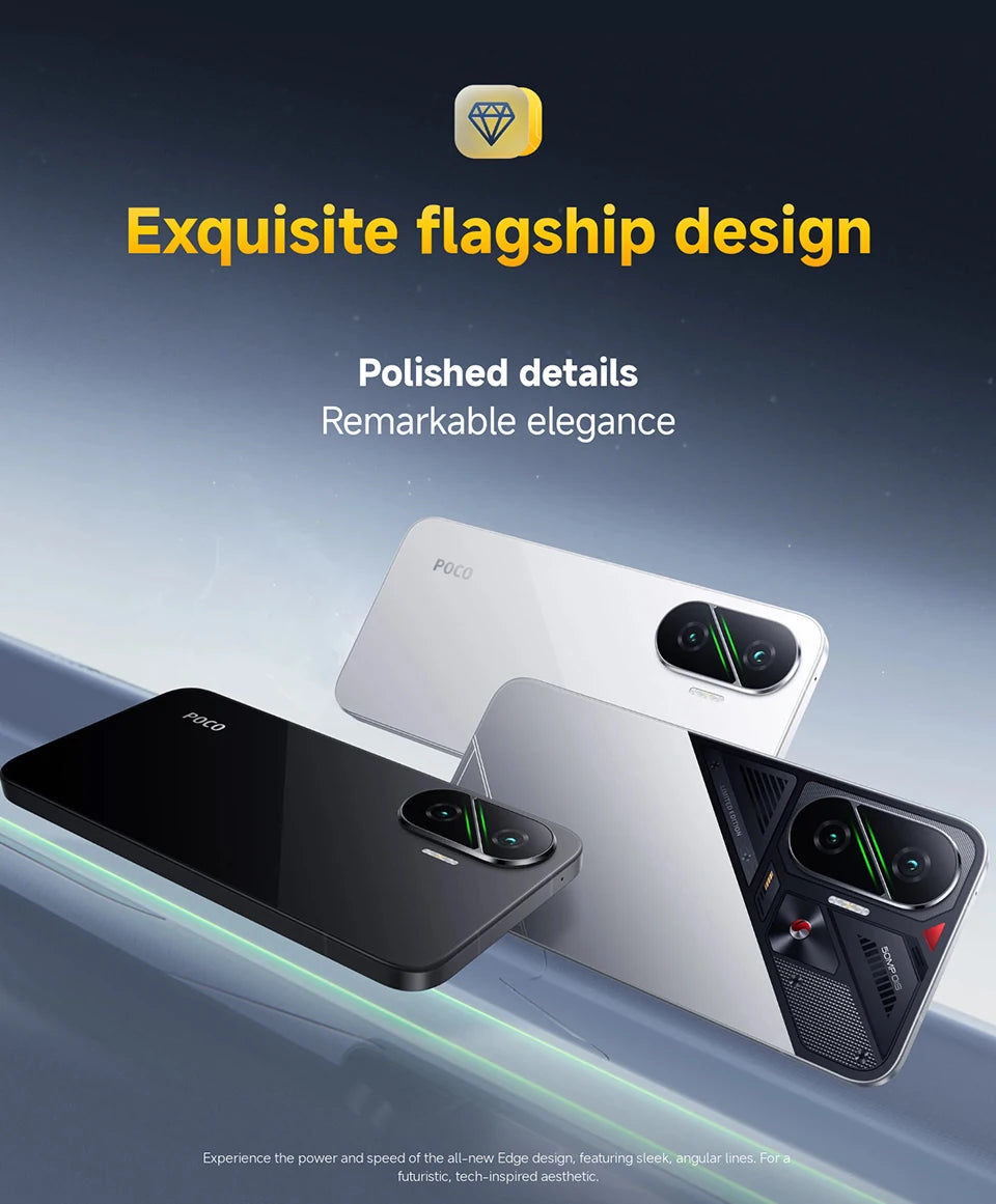 Poco f7 5g smartphone versão global 256b/512gb 6.83 "amoled 120hz snapdragon @ 8s gen 50mp câmera 6500mah bateria nfc